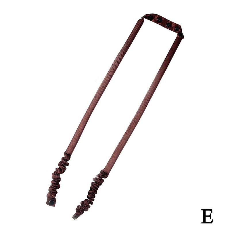 Bandeau en soie sans chaleur pour cheveux, boucles de nuit, magique, ondulé: Brown