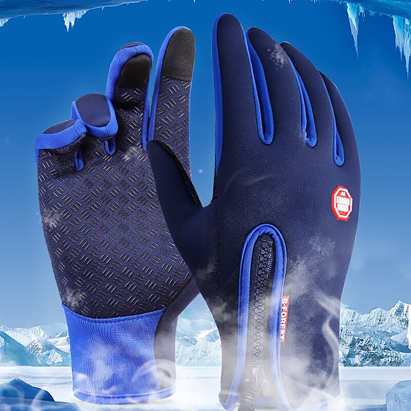 Guantes impermeables para exteriores para hombre y mujer, resistentes al viento, para deportes, invierno, cálidos, de lana, para esquiar