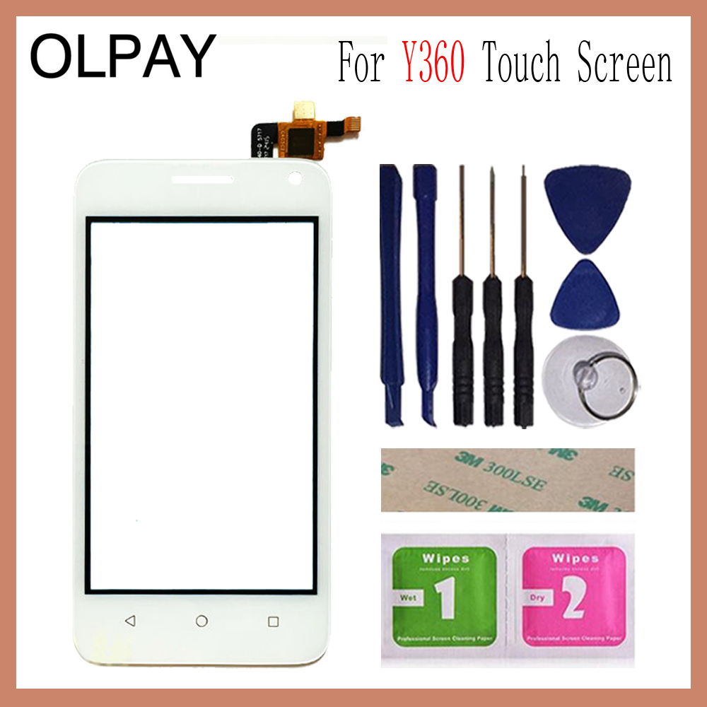 Olpay 4.0 "Voor Huawei Ascend Y360 Y336 Y3 Y336-U02 Touch Screen Glas Digitizer Panel Lens Sensor Glas Gratis Lijm en Doekjes