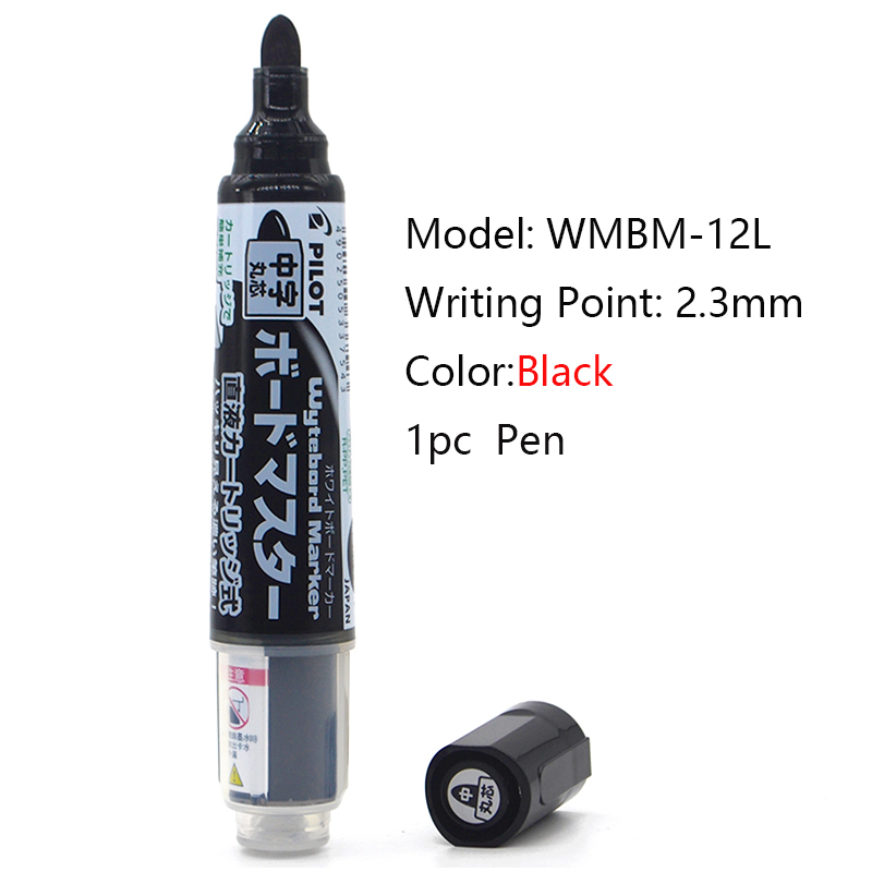 Piloot Whiteboard Marker 1.7/2.2-5.2/2.3Mm Tips Droog-Uitwissen Wbma Markers, Hervulbare Vloeibare Inkt Japan Briefpapier School Office Kits: Light Grey