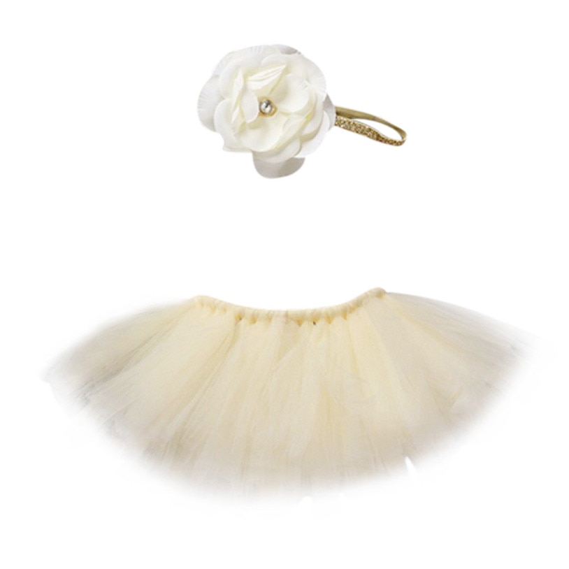 TELOTUNY baby tulle skirt + Headband newborn photography props C0418