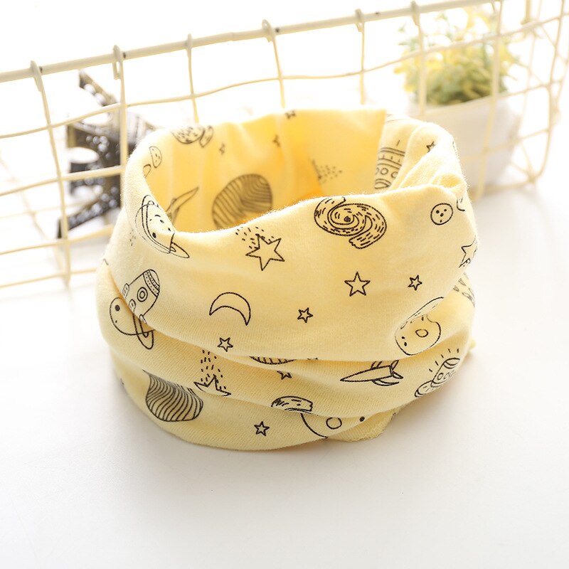 Cotton Baby Scarf Baby Bibs For Boys Girls Burp Cloths Baberos Lovely Kids Collars O Ring Neckerchief: Yellow