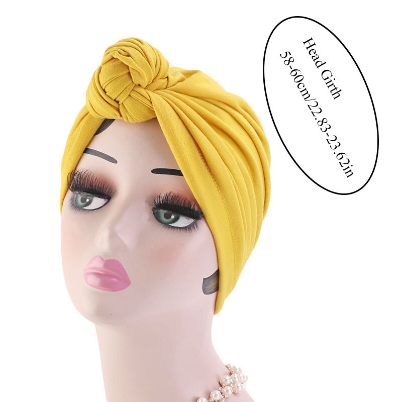 Kvinnors bekväma stretch kors bomull turban hatt enkel och generös keps huvudbonad huvudbonad håravfall täcka tillbehör