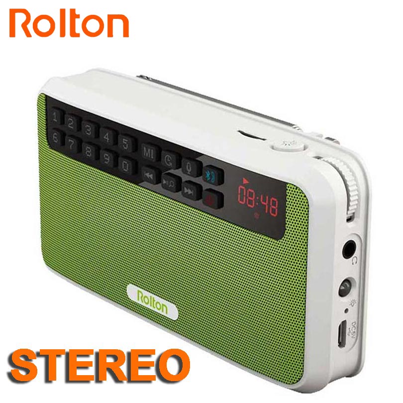 Rolton E500 Mini Bluetooth Speaker Box Support Bluetooth Phone Call/TF Card/MP3/FM Radio/Earphones/LED Light/loudspeakers/REC