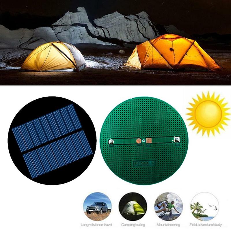 Round Black Solar Panel Polycrystalline Silicon Glue Diy Powered For Charging Dc Models Batteries And Board Cellphone S C2O2