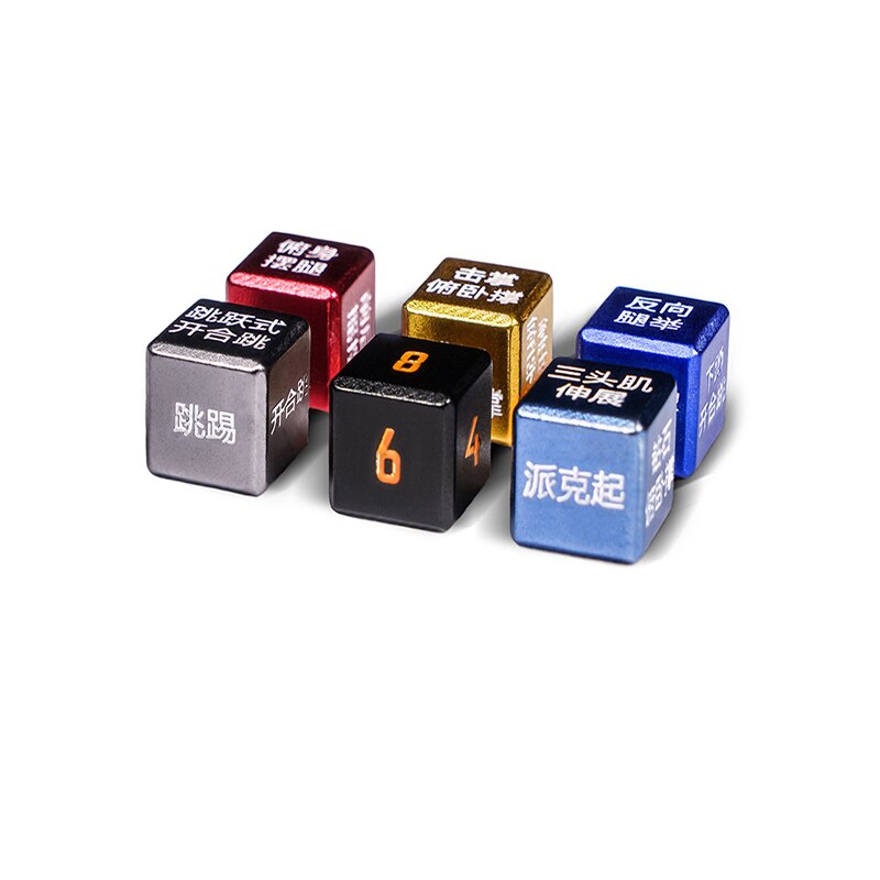 Fitness Dice Advanced Alloy Portable Fun Cube Throw Dice Start Your Training Mode Exercise, Help With Attached Teaching Fitness