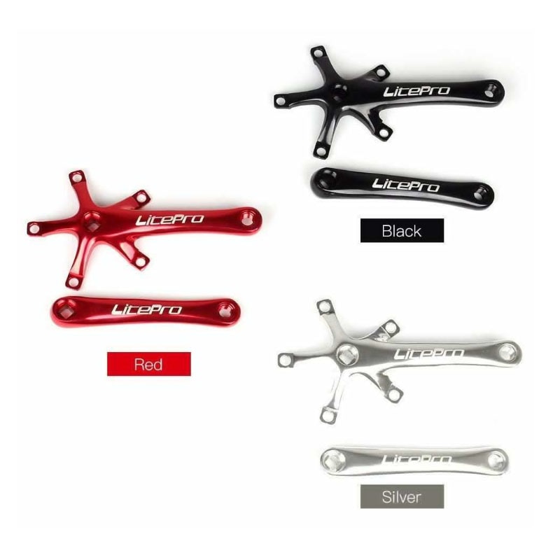 Litepro bike 130 bcd opvouwbare racefiets crankstel 170mm crankstel kettingblad 45-58t met kettingbouten voor single speed 6.5mm