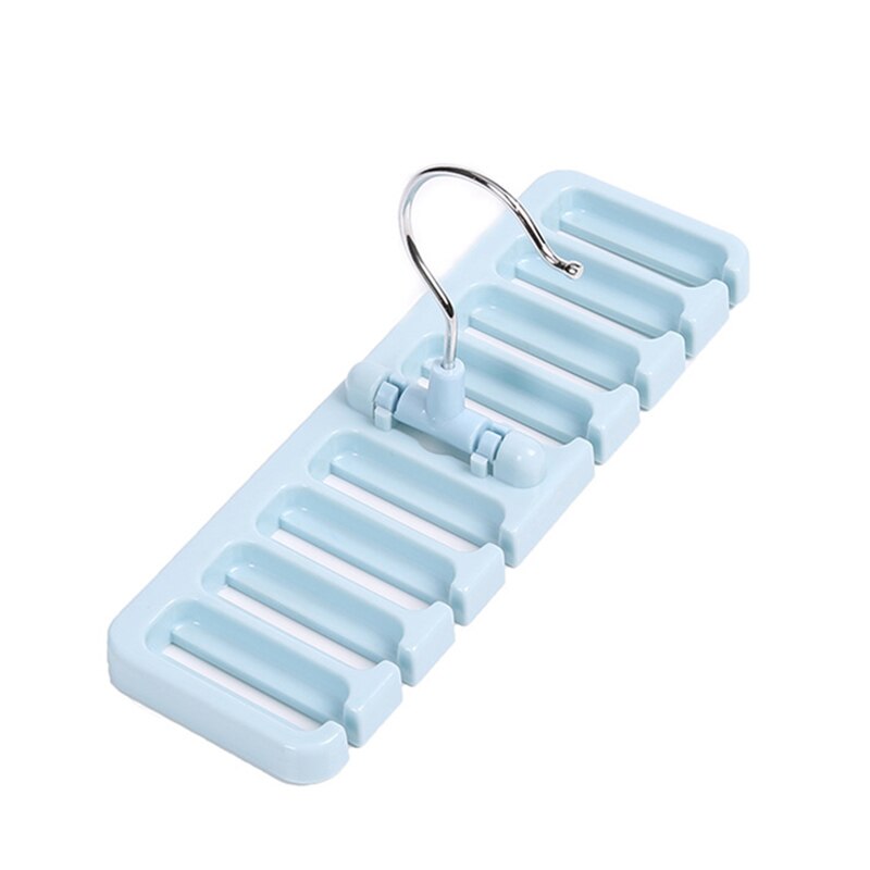 Organisateur de ceinture de cravate de stockage multifonction cravates rotatives support de cintre Organization armoire finition support économiseur d'espace FPing: blue