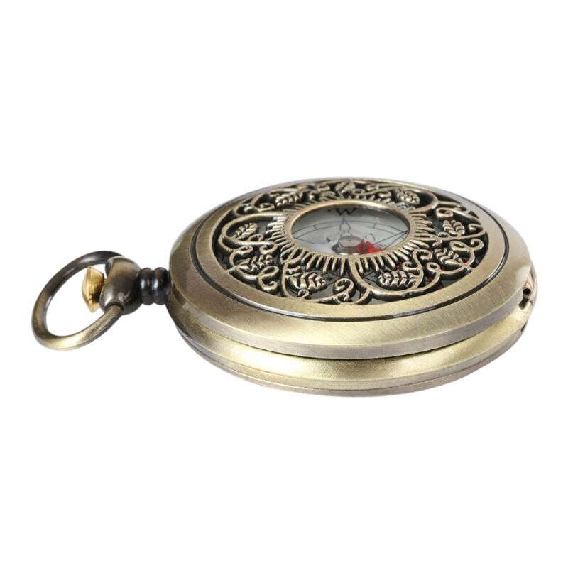 Montre de poche boussole en Bronze Vintage, de randonnée en plein air Navigation enfant rétro boussole Portable en métal