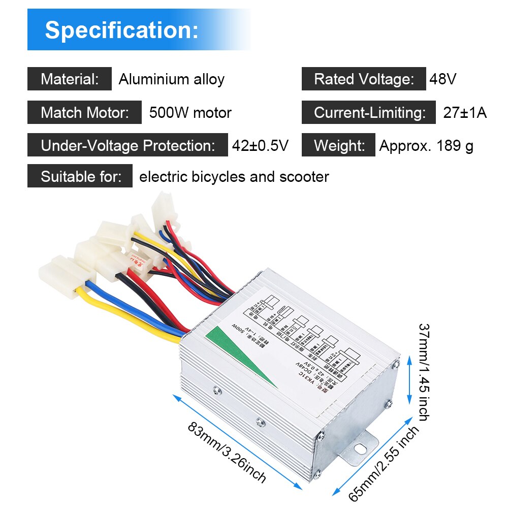 24V/36V/48V 250/350/500W Dc Elektrische Fiets Motor Brushed Controller box Voor Elektrische Fiets Scooter E-Bike Controller Kit