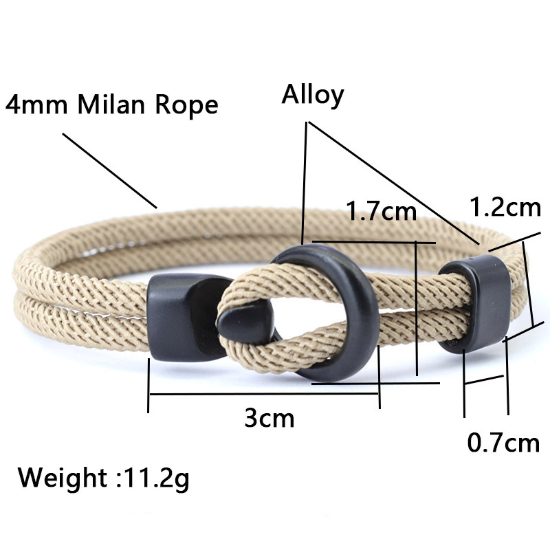 Pulsera de cuerda de para hombre, pulsera de doble capa para acampar al aire libre, accesorios para hombre, brazalete de Paracord de supervivencia, para él