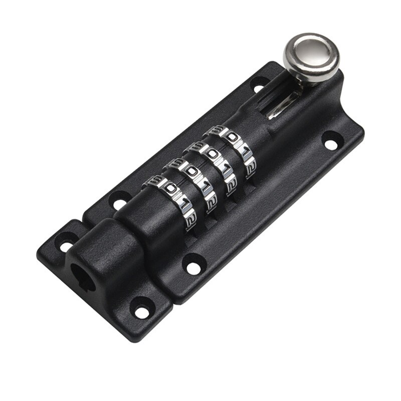 Combination Sliding Bolt Lock Communication Cabinet Password Lock Mechanical Plug with File Cabinet Locker: black