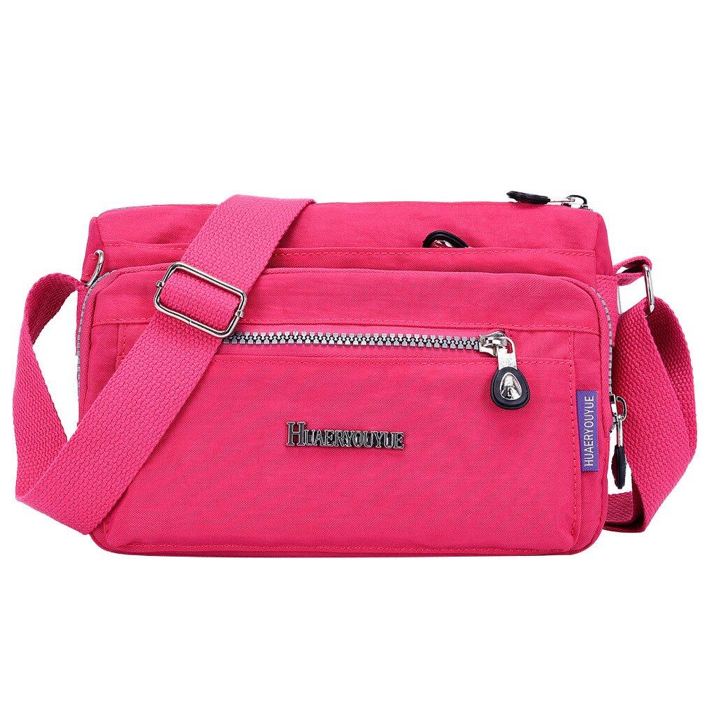 Vrouwen Messenger Bag Nylon Schoudertas Dames Bolsa Feminina Waterdichte Reistas vrouwen Crossbody Bag #15: Hot Pink