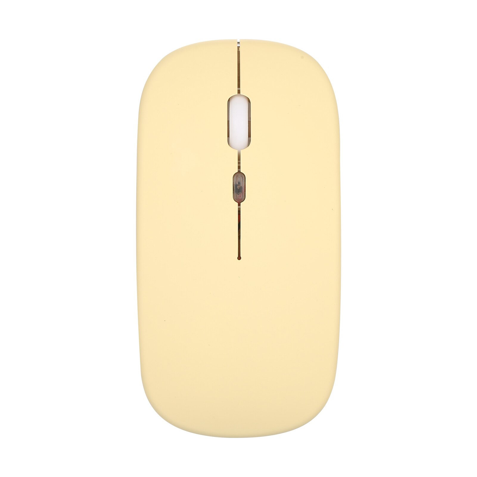 2.4G Mouse BT3.0 Wireless Dual-mode Mouse Mute Office Mouse Built-in Rechargeable Lithium Battery Light 1600DPI Mice for Laptop: YELLOW