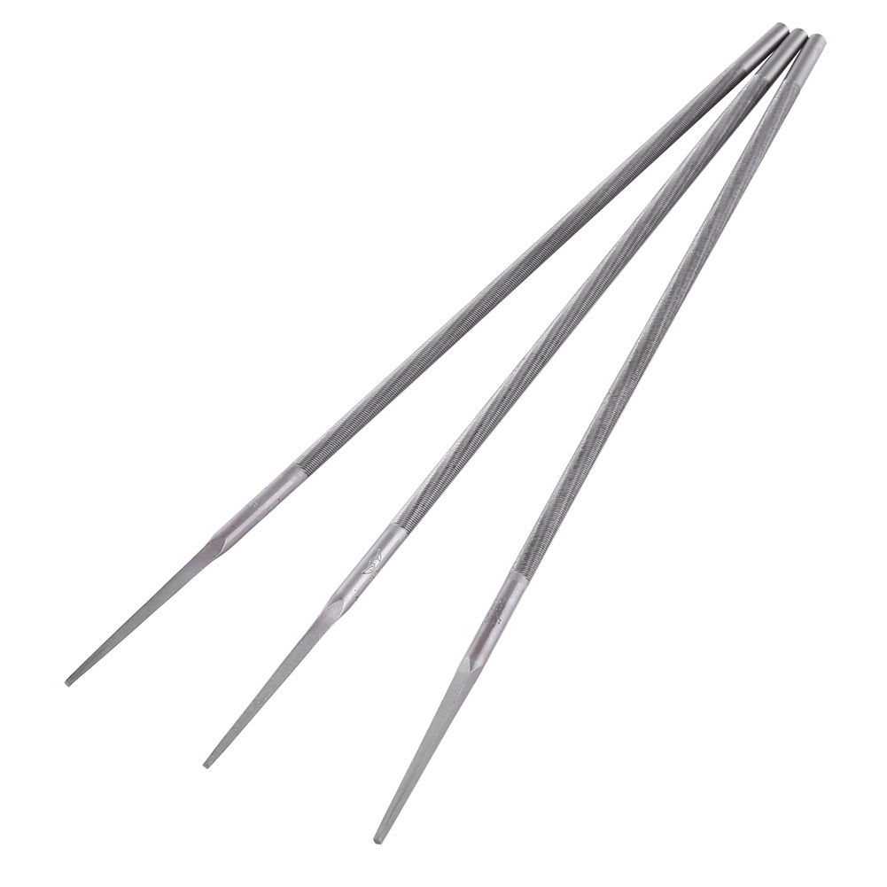 universell 3 stk 4mm rund sliping motorsag kjedefiler sliper til treverk lav støy 200mm/7.9 "lengde