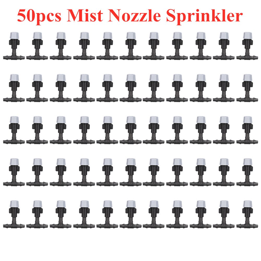 Plastic 10M Irrigation Watering Kit Cooling Misting System Water Sprayer Mist Atomizing Hose Nozzles Set Patio Garden Greenhouse: Mist Sprinkler