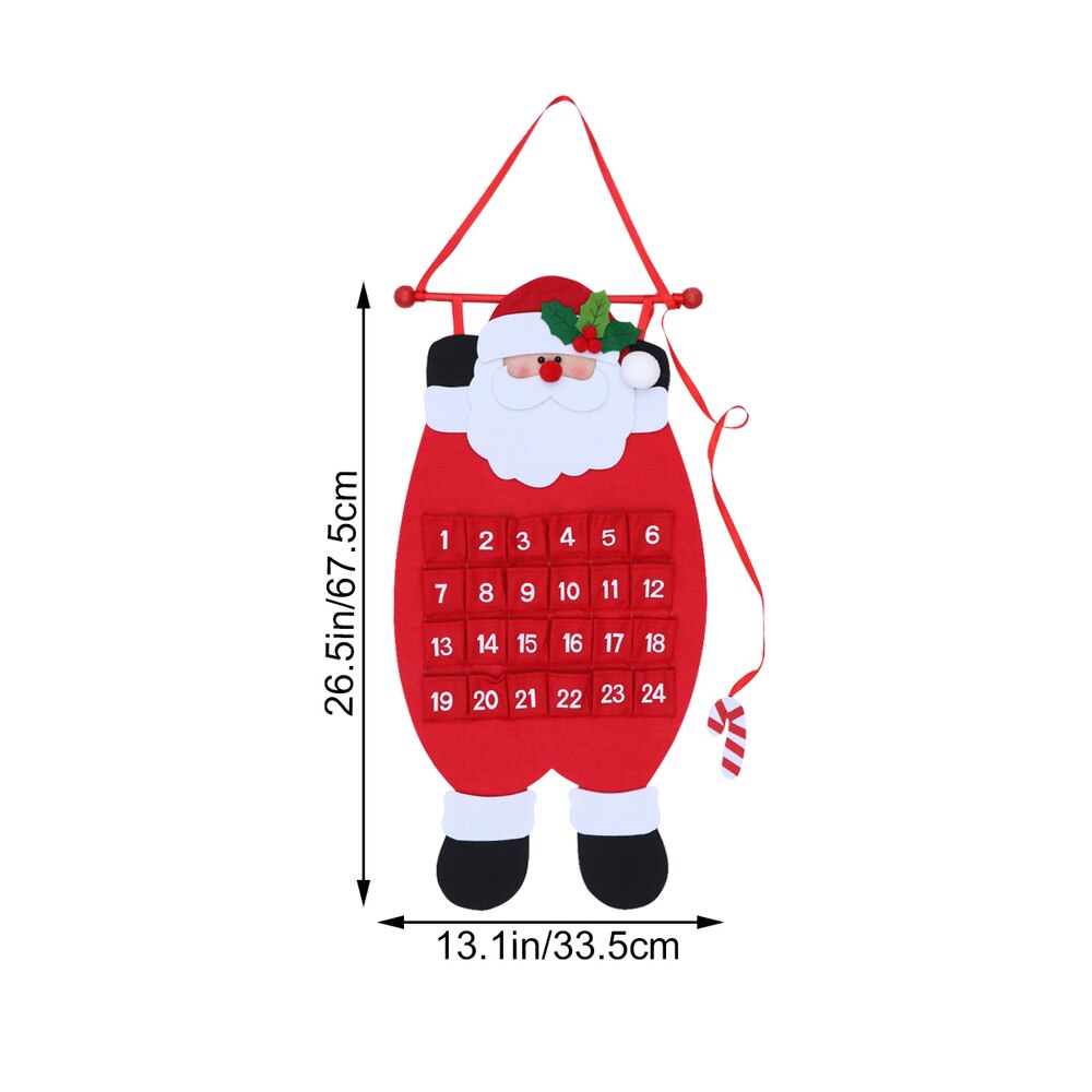 Nedtælling til jul julemanden adventskalender juletræ hængende ornamenter dekoration til hjemmekontoret festindretning (julemanden