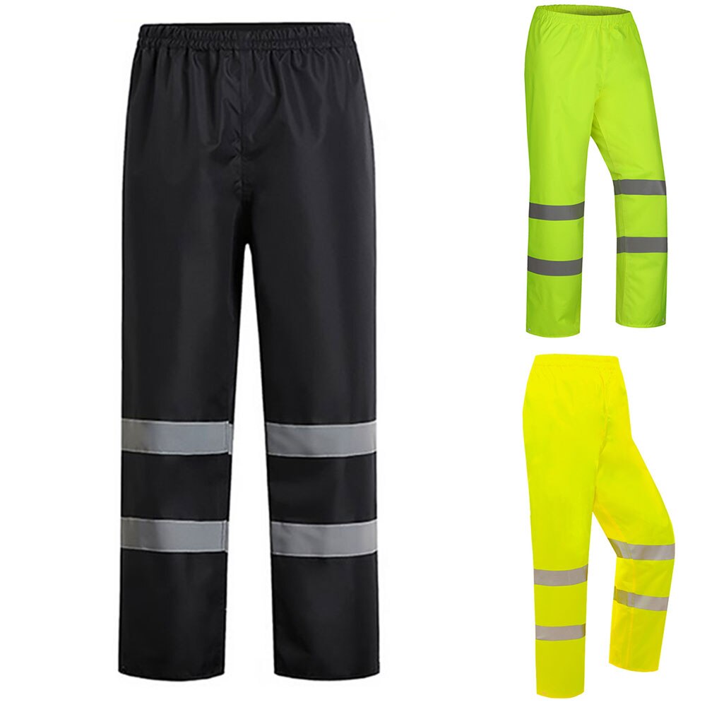 Dames heren regen over elastische taille wasbaar kamperen wandelen waterdichte fietsbroek hoge zichtbaarheid oxford doek draagbaar