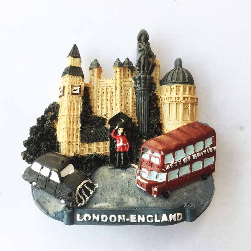 Lychee Engeland Londen Vierkante Magneten 3D Building Koelkast Magnetische Sticker Home Decoratie Reizen Souvenirs