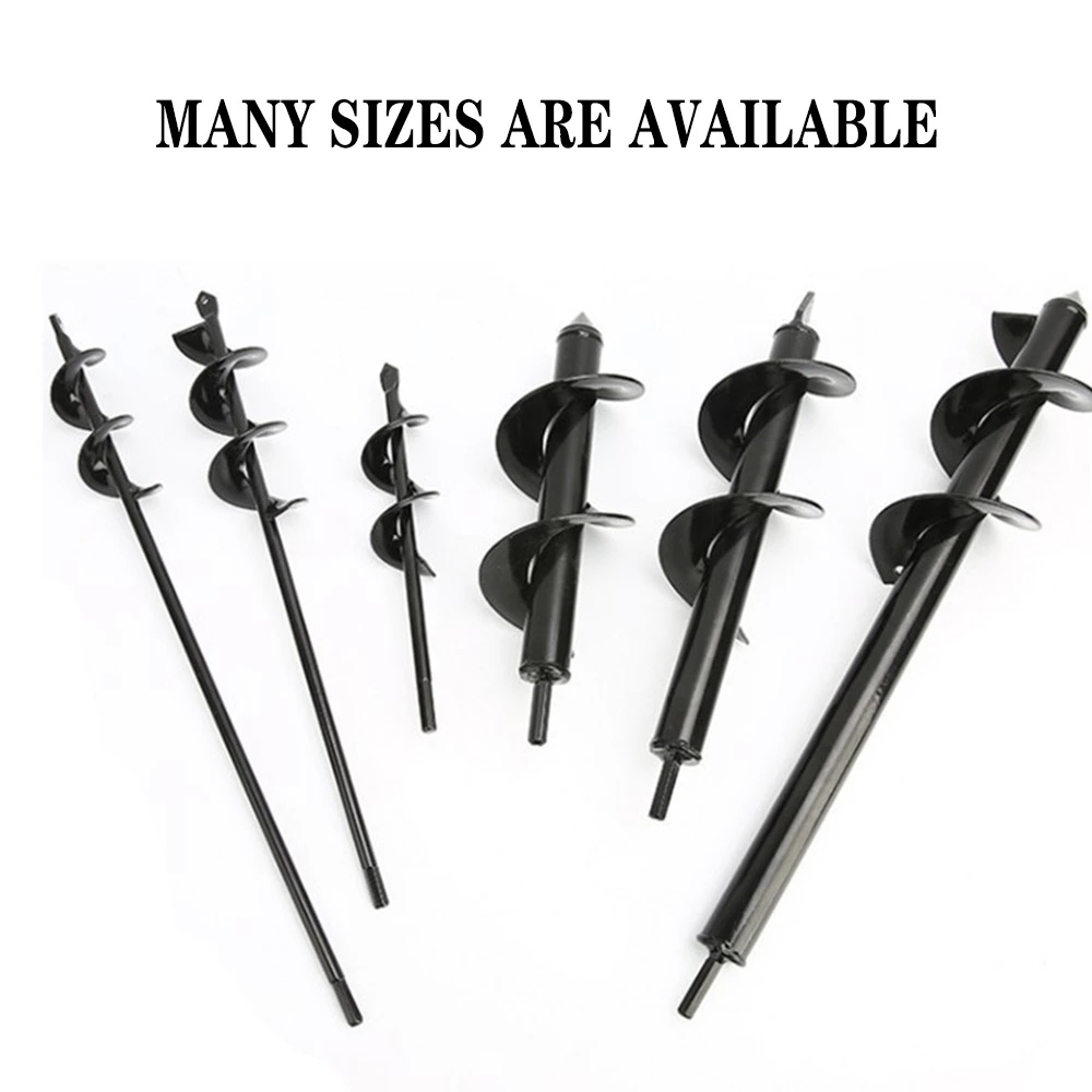 Auger Drill Bit Garden Auger Spiral Bit Flower Planting Hole Digger Ground Auger Yard Gardening DIY Planting Tool