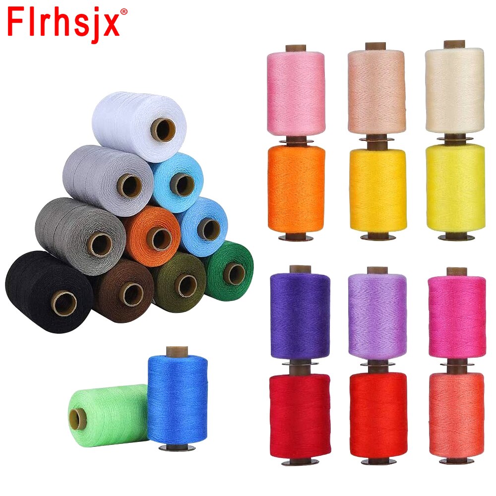 24pcs/set Polyester Sewing Threads Spool 1000 Yard Machine Embroidery Sewing Thread Set DIY Handmade Stitching Supplies