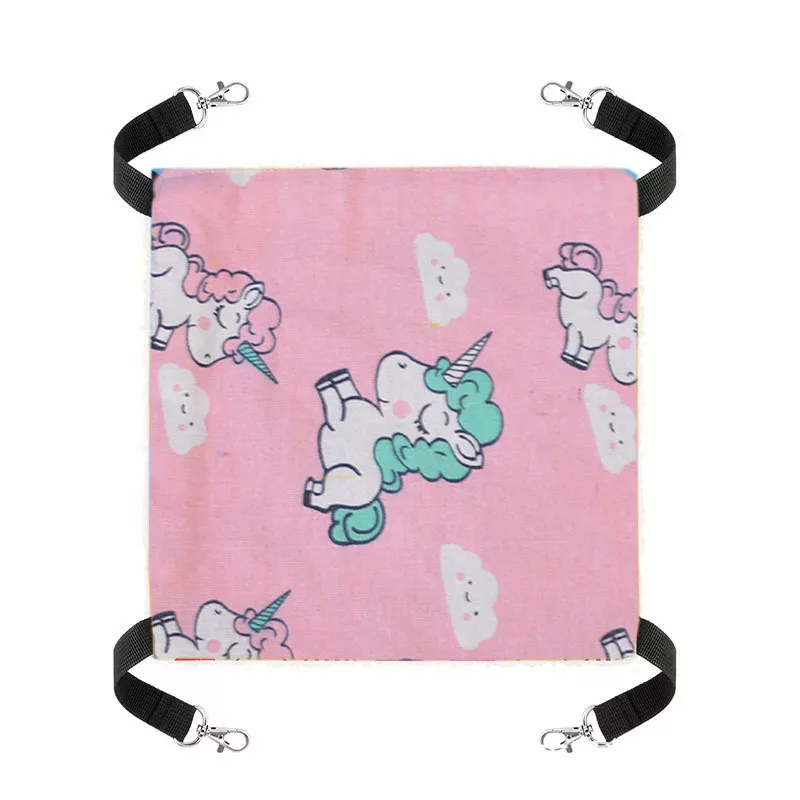 Letto amaca in tela per gatti letti per criceti per animali domestici letto sospeso su entrambi i lati letto a dondolo per animali domestici criceto scoiattolo coniglio resto forniture per il sonno: S / esercito verde