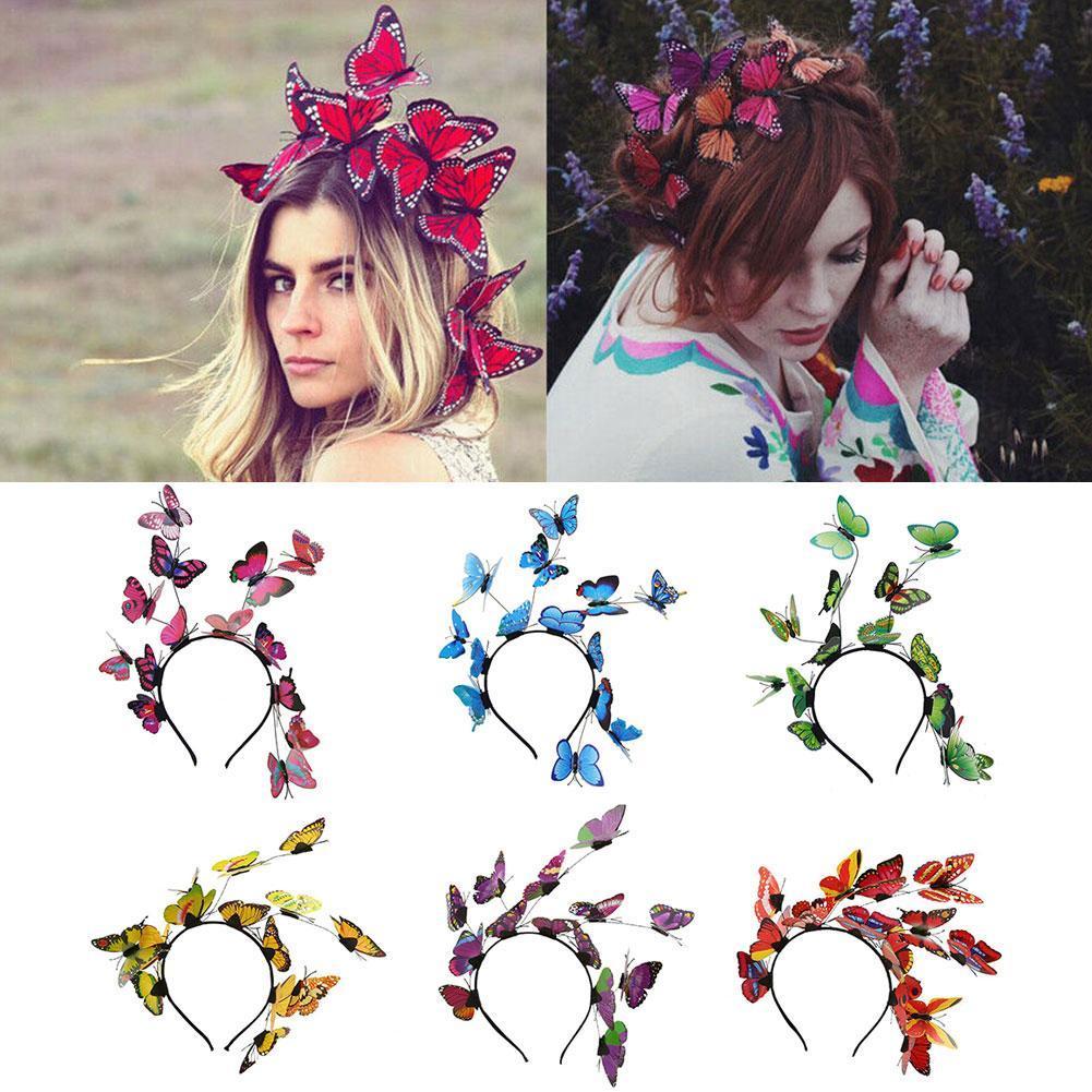Fee Krans Hoofdband Handgemaakte Bruiloft Hoofddeksels Bruid Super Fee Dames Garland Bruiloft Vlinder Hoofdband Haar Accessoires