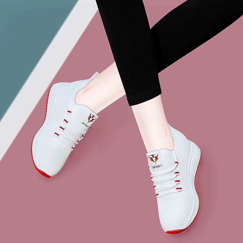 printemps et automne chaussures pour femmes coréennes tout-match chaussures décontractées chaussures de sport chaussures maille chaussures femme étudiant chaussures