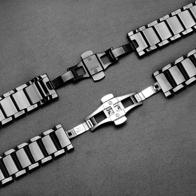 Peer Keramische Horloge Ketting 22 Mm 24 Mm Zwarte Keramische Band Glossy En Matten Armband Voor AR1451 1452
