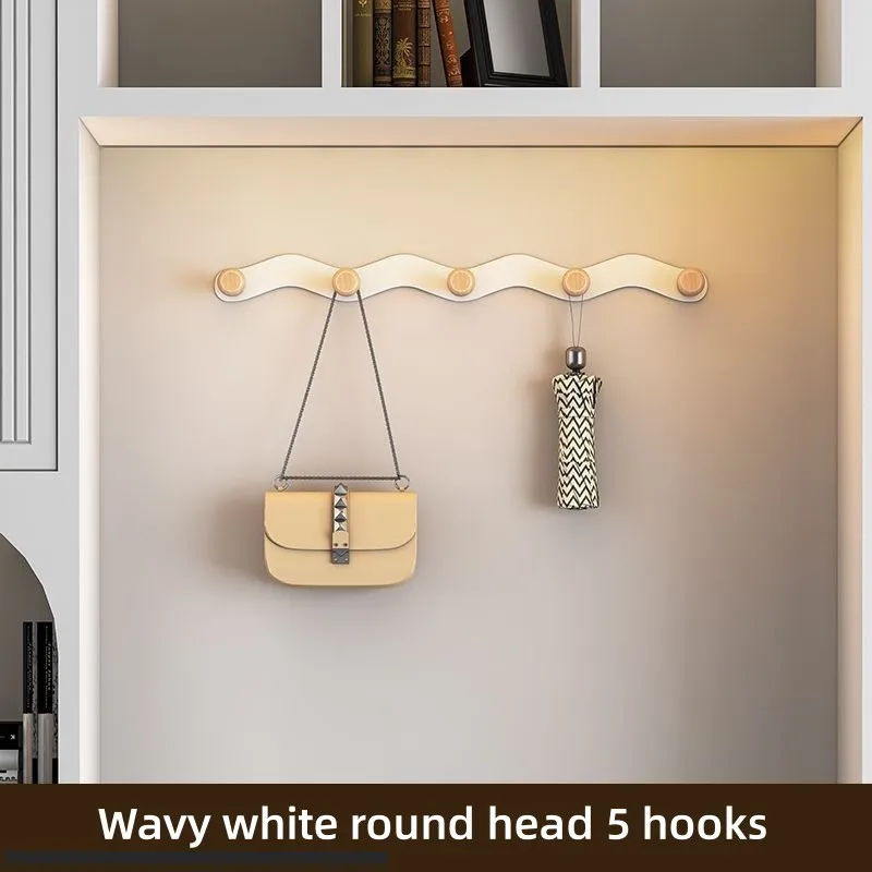 4/5/6/7/8 Tür hinten Haken Kleidung Mantel Hut Schal Schlüssel Kleiderbügel Wandre gal für Wohnzimmer Küche Bad Organizer Halter: Black