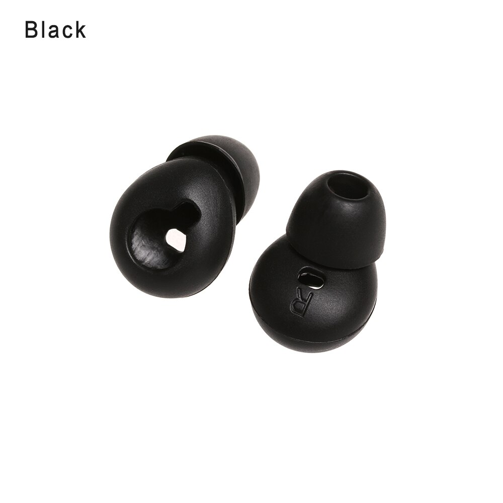 1 Paar In-Ear Siliconen Oordopjes Oorkussens Oordopjes Covers Hoofdtelefoon Soft Shockproof Oordopjes Voor Samsung Gear Cirkel R130: black