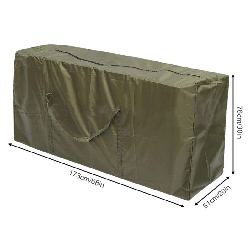 Coussin extérieur housse de rangement sac étanche léger rectangulaire organisateur de meubles avec poignée fermeture à glissière pour jardin arbre de noël: A3
