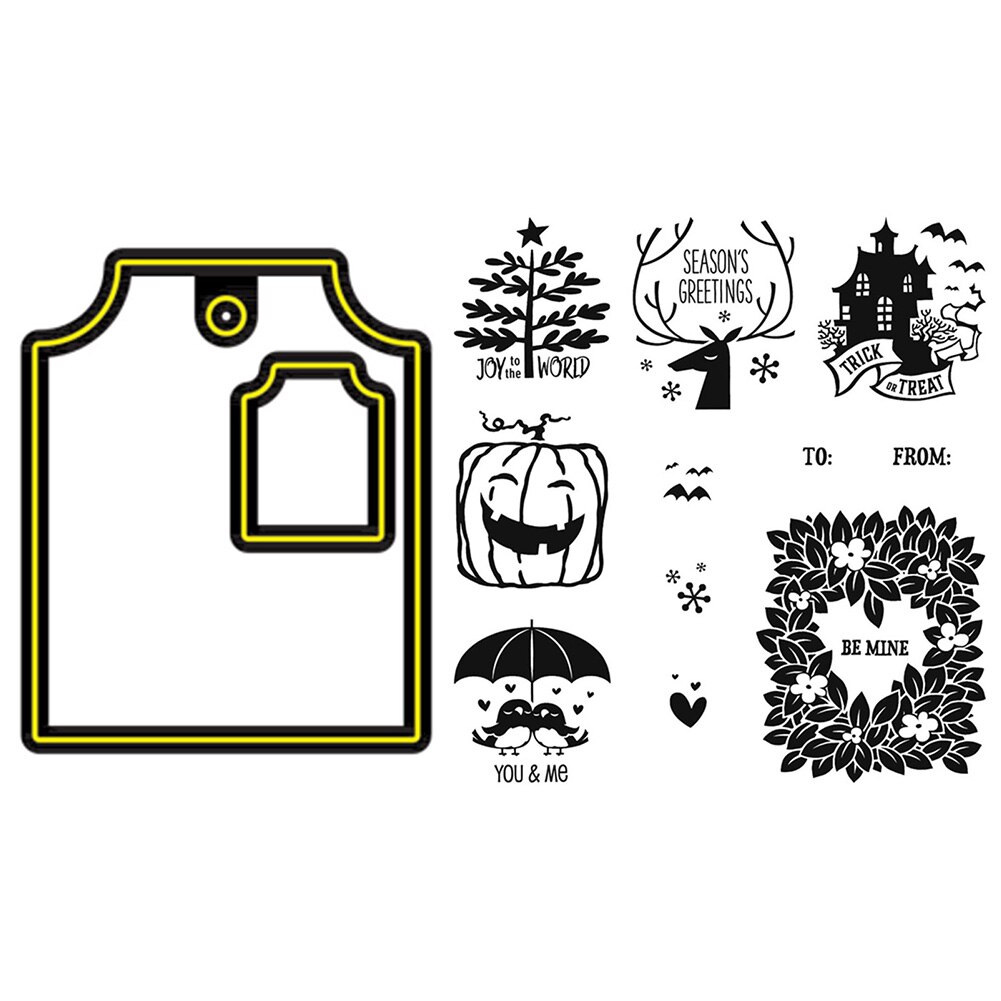 DIY Materials Seal Cutting Die Decor Supplies Festival Series Stencil Scrapbook for Household Wedding Presents Supplies: Style L