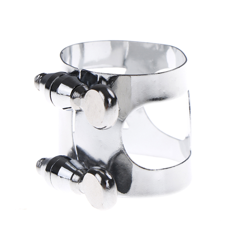 Altsaxofoon Mondstuk Ligatuur Professionele Altsax Sax Mondstuk Ligatuur Metalen Clip Sluiting: Zilver