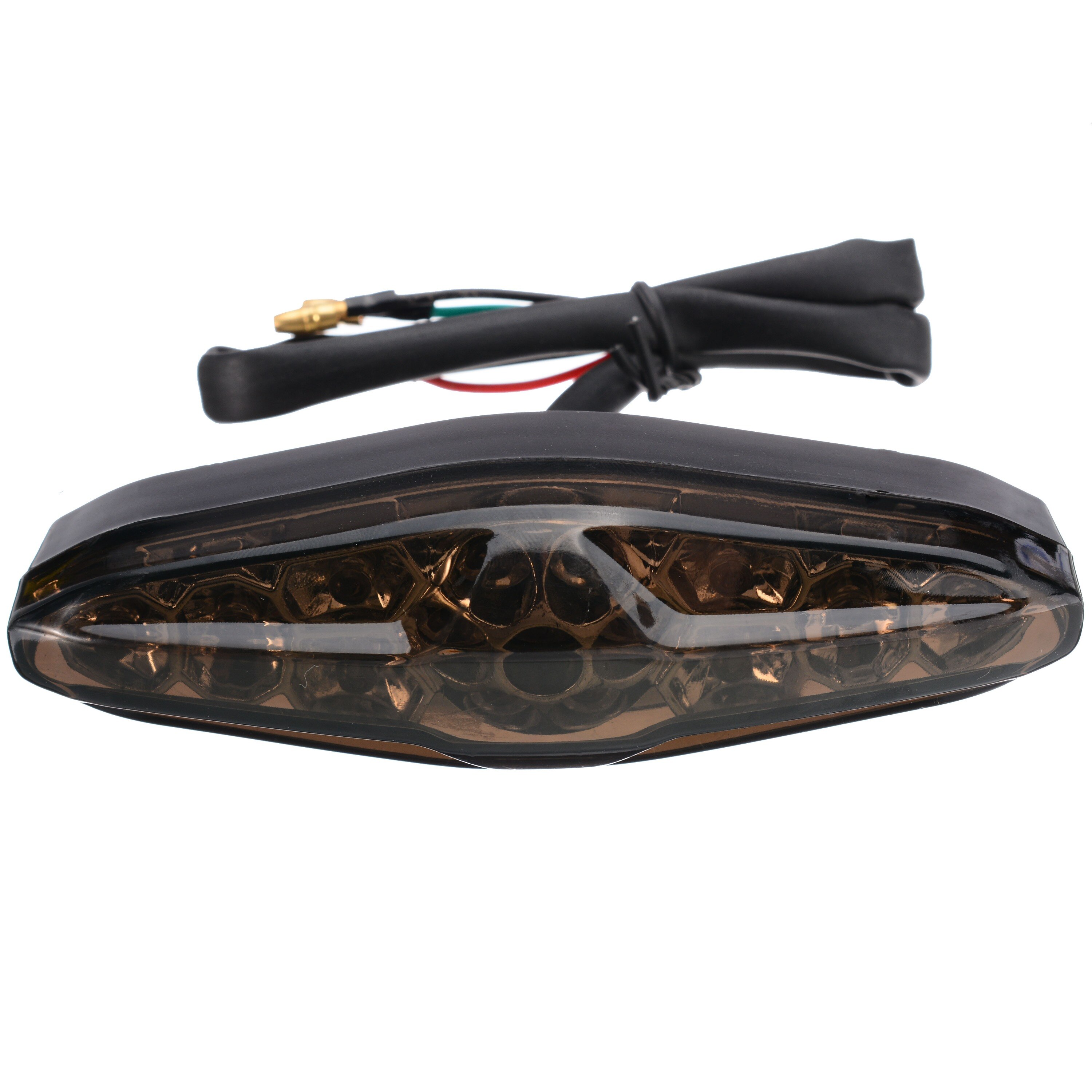 Mayitr Universele 15 Led 12V Motorfiets Atv Scooter Achterlichten Rem/Running/Rijden Licht Gerookte Zwarte Lens voor Honda