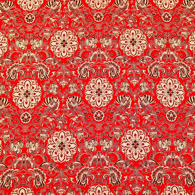 Bloem Satijn Kledij Stof Brokaat Jacquard Stoffen Brokaat Materiaal Voor Naaien Cheongsam En Kimono