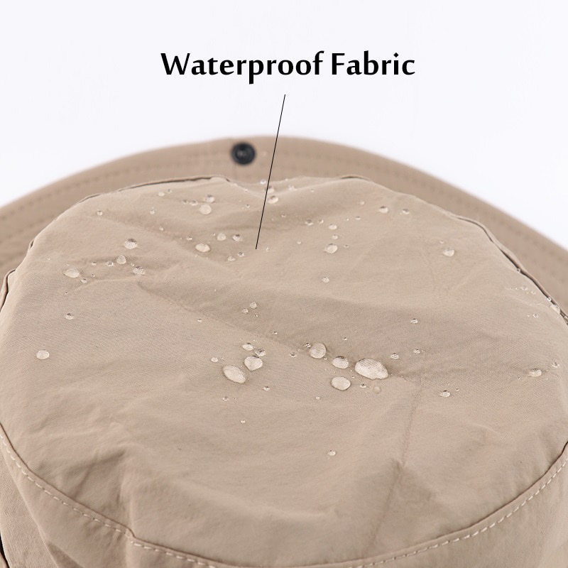 Camoland Waterdichte Emmer Hoed Mannen Zomer Anti Uv Zon Hoeden Outdoor Vissen Wandelen Boonie Caps Lange Brede Rand strand Cap
