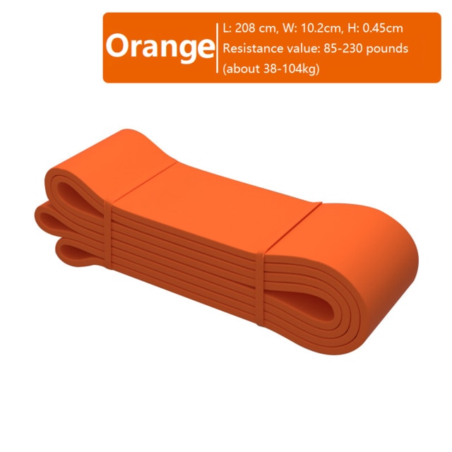 Elastic band resistance band tension band elastic rope fitness pull-up yoga assisted whole body exercise: Orange