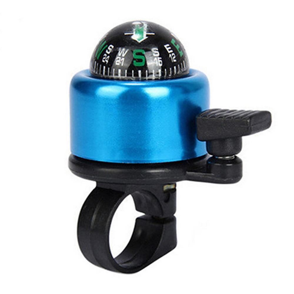 Anillo con brújula para manillar de deporte de ciclismo, 6 colores, bocina para bicicleta, accesorios para bicicleta: Azul