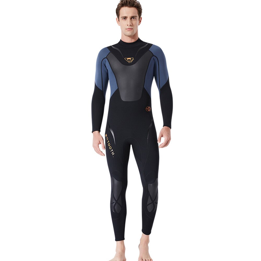 Full-Body Mannen 3Mm Neopreen Wetsuit Surfen Zwemmen Duikpak Triathlon Nat Pak Voor Koud Water Scuba Snorkelen spearfishing: Blauw / XXL