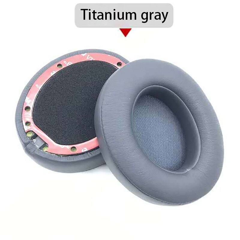 Udskiftning af ørepuder puder ørepuder pleje hovedtelefon til beats by dr dre studio 2.0 studio 3 b0500 b0501 trådløst headset: Sølv
