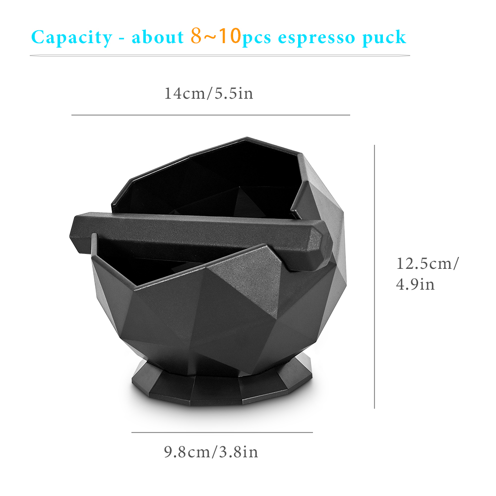 Kahvinpoistolaatikko liukastumisenesto iskuja vaimentava kahvijauhatus kaatopaikka kahvijauhe koputtaa espressojauhe kaatopaikka roskakori kahvila baristalle