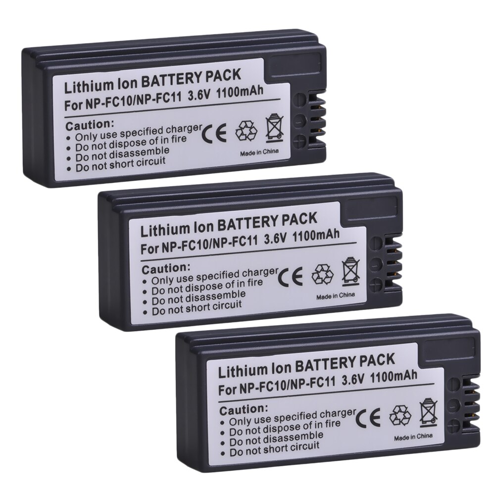 2Pcs NP-FC10 NP-FC11 Np FC10 Np FC11 Batterij Voor Sony P10 P12 P2 P3 P5 P7 P8 P9 V1, np FC11 FC10 F77A FX77 Batterij: 3x Battery