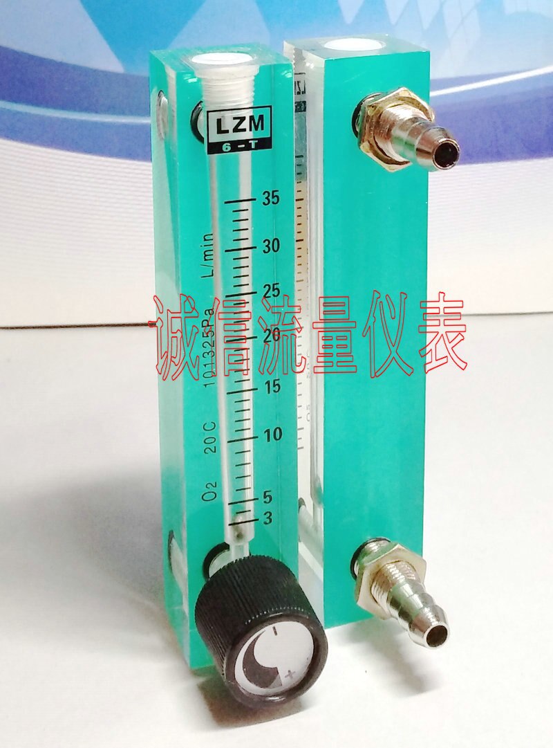 Lzm -6t o2 ilt justerbar flowmåler 3 ~ 35 l /  min l / min ilt bar flowmeter lille flowmåler