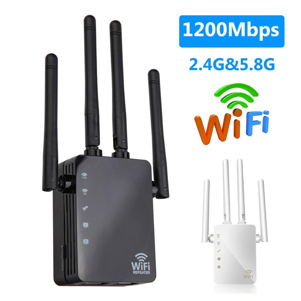 1200Mbps Wifi Repeater Dual Band AC 2.4G / 5G Bridge Connection Signal Amplifier For Router PC Laptop Mobile phone Net Work