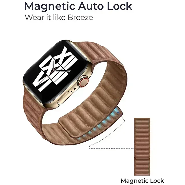 officiële website lederen band voor Apple Watch Band 45 mm 46 mm 42 mm 44 mm 40 mm magnetische lus link armband iWatch 49 mm 10 9 8 7 6