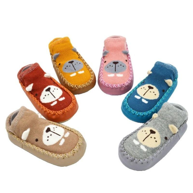 Baby Baby Sokken Met Rubberen Zolen Pasgeboren Baby Meisjes Jongens Schoenen Lente Herfst Baby Vloer Sokken Anti Slip Zachte Sok schoenen