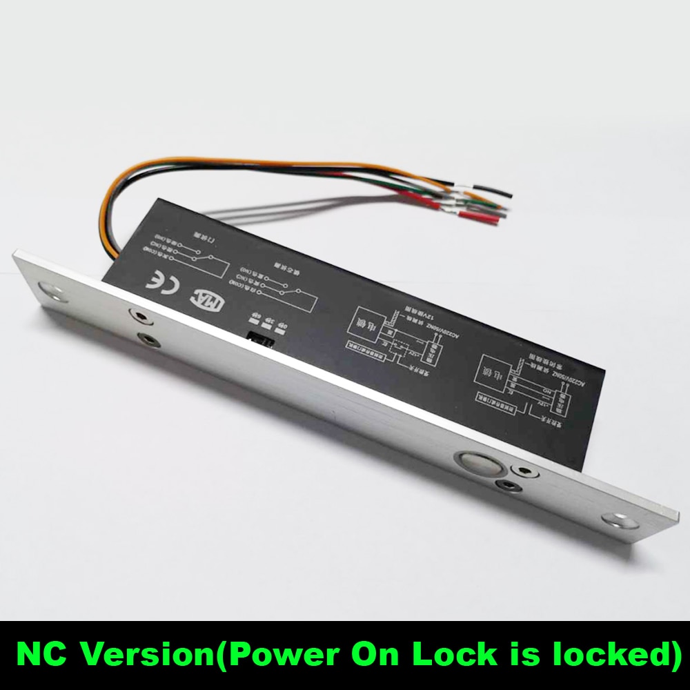 Elektrisch Slot Magnetische Output Met Vertraging Dc 12V Fail Veilig Fail Beveiligde Bout Insteekslot Deurslot Nc/geen Elektronische Deurslot