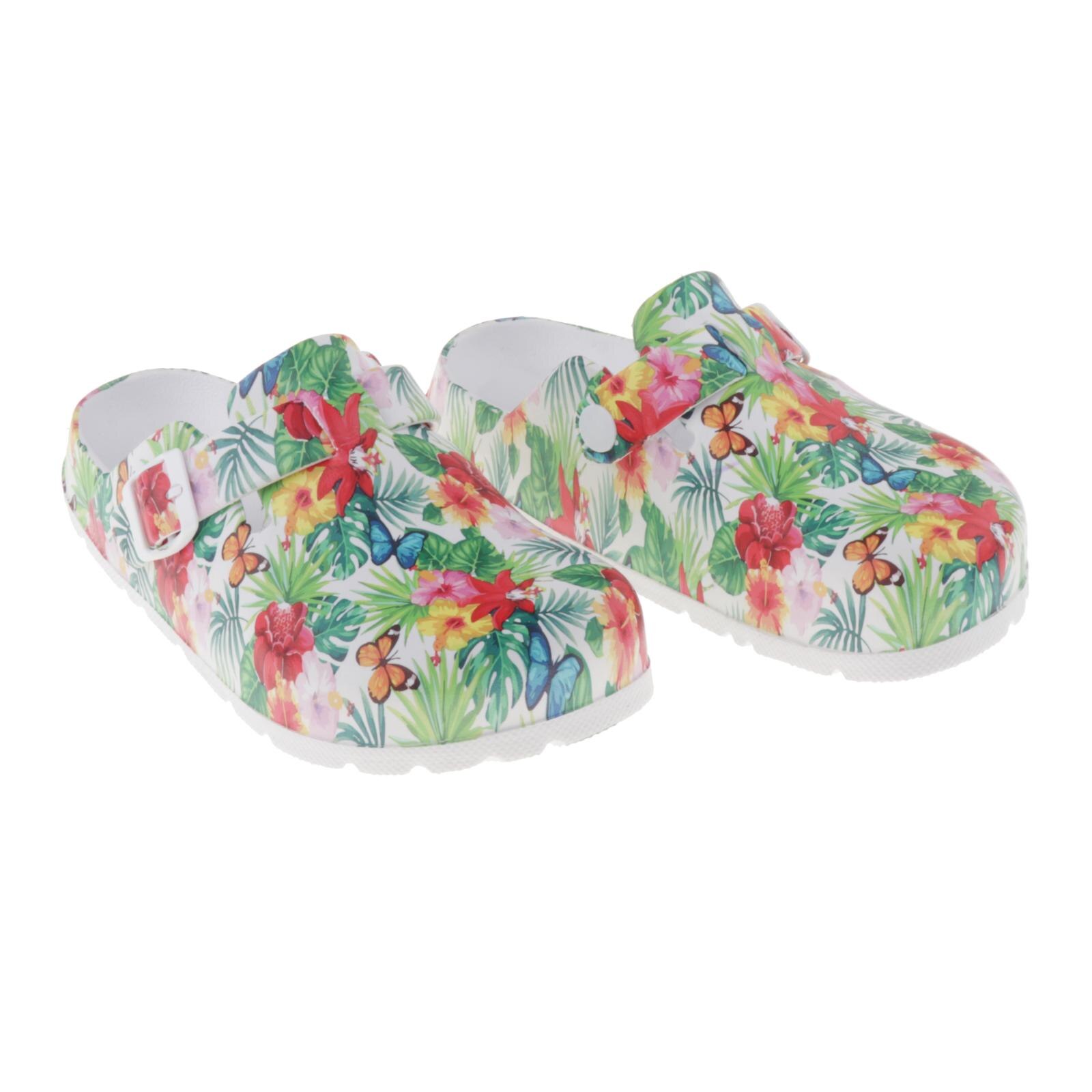 Naiset puukengät puutarhakengät sandaalit kevyt liukua muulit ulkona kävely tossut sumamer ranta kengät