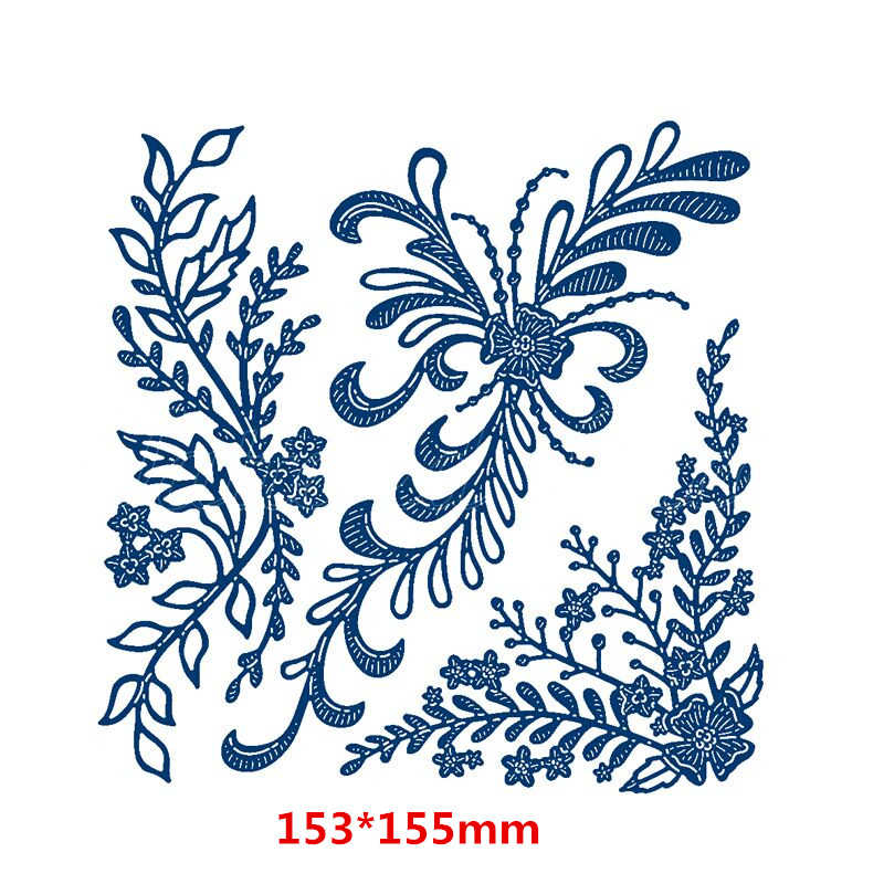 Troqueles de corte de hojas de vid de flores de madera silvestre para bricolaje álbum de recortes papel confección de tarjetas suministros para manualidades: Picture 3
